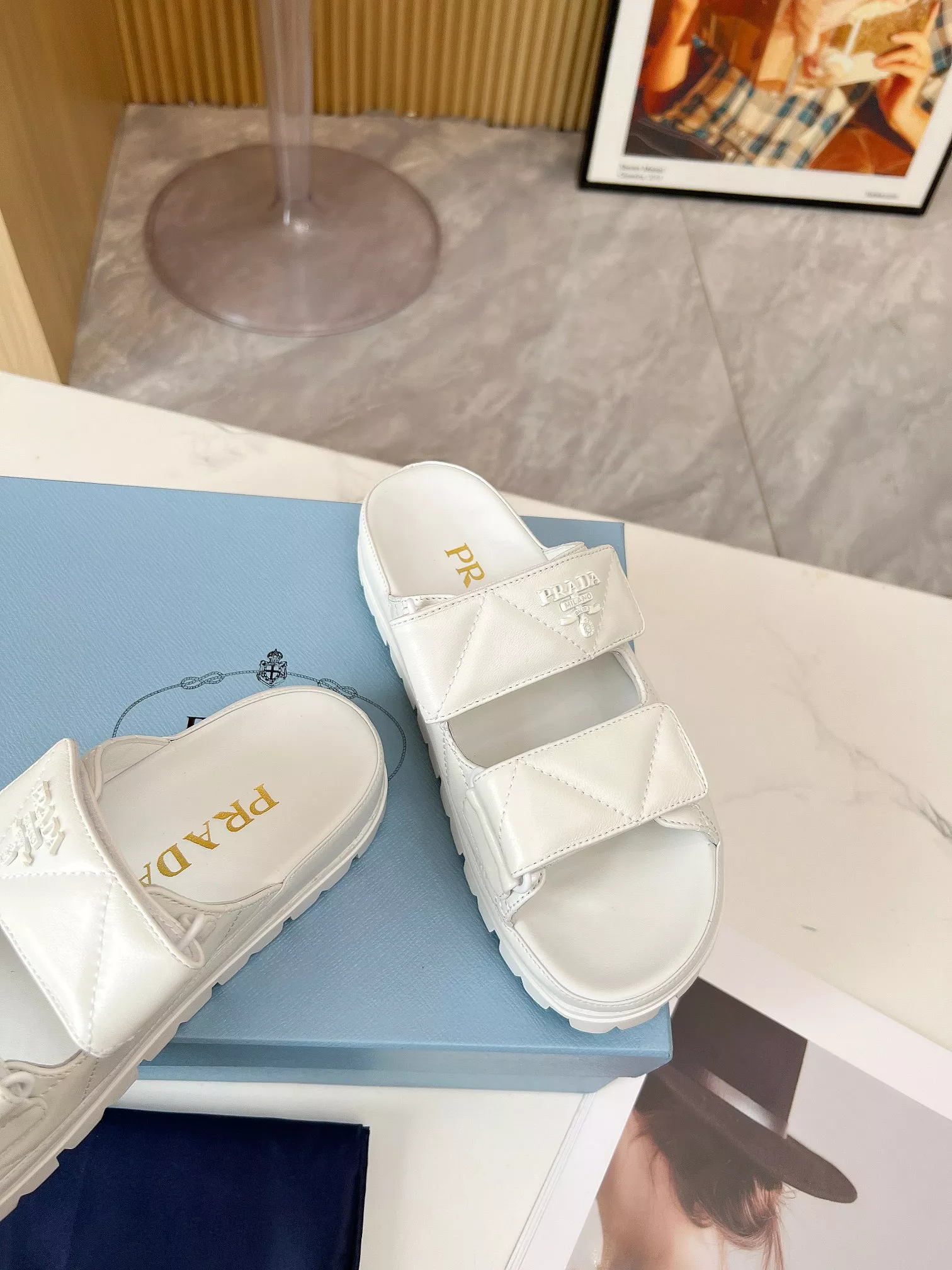 Prada Slippers For Women Breathable 9541