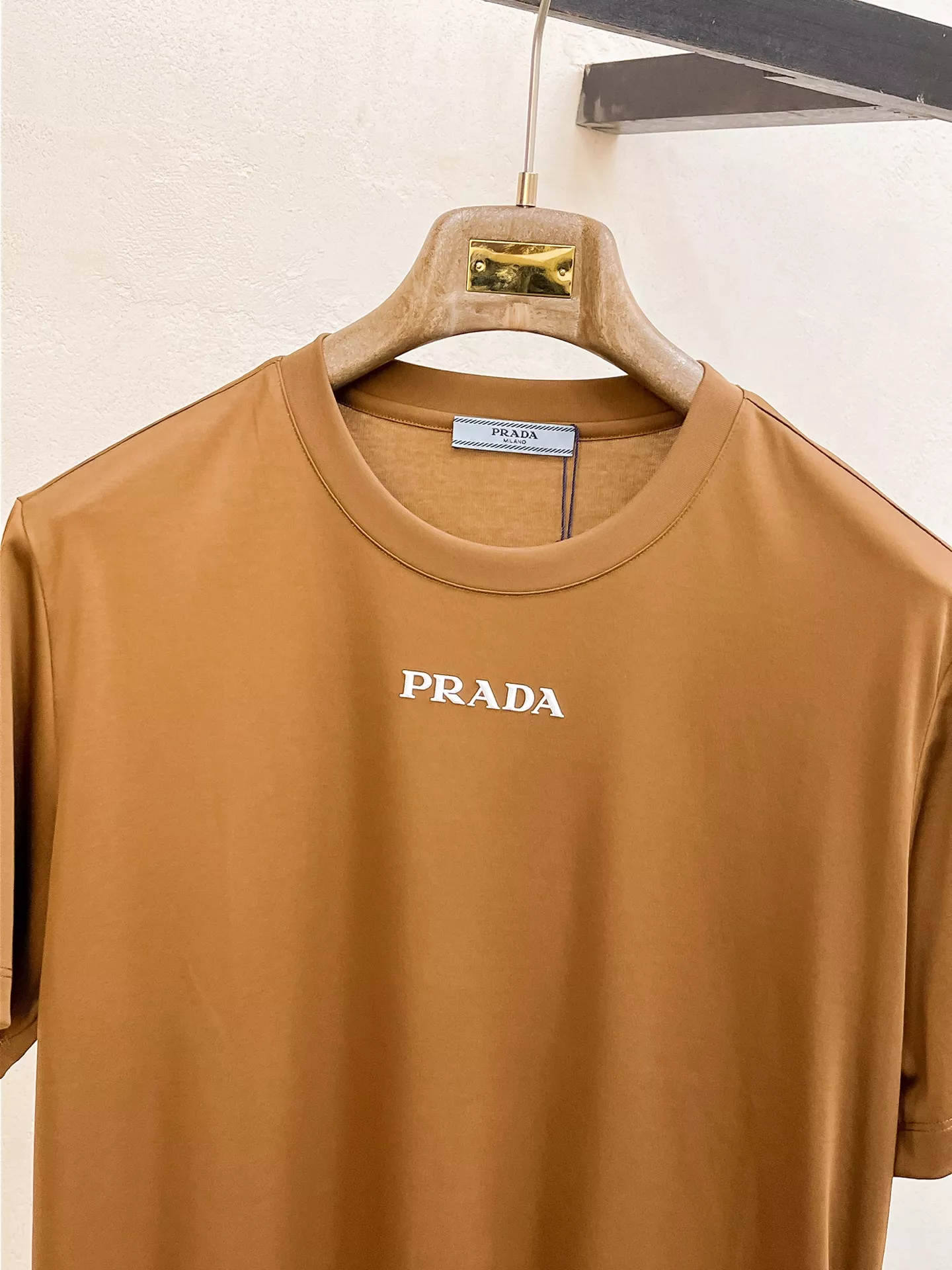 Prada T-Shirts Short Sleeved For Men Bold 9536