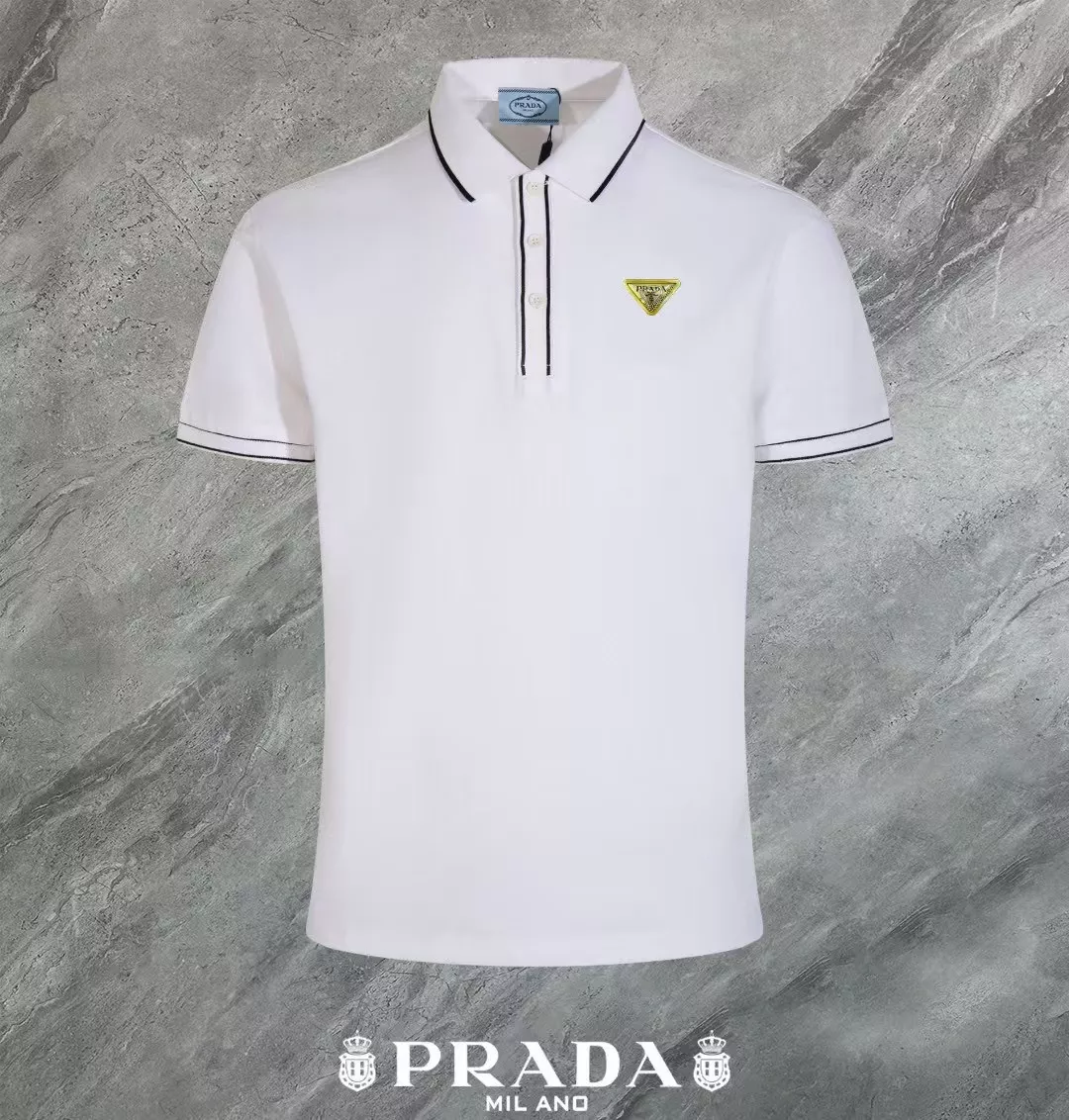 Prada T-Shirts Short Sleeved For Men Bold 9935