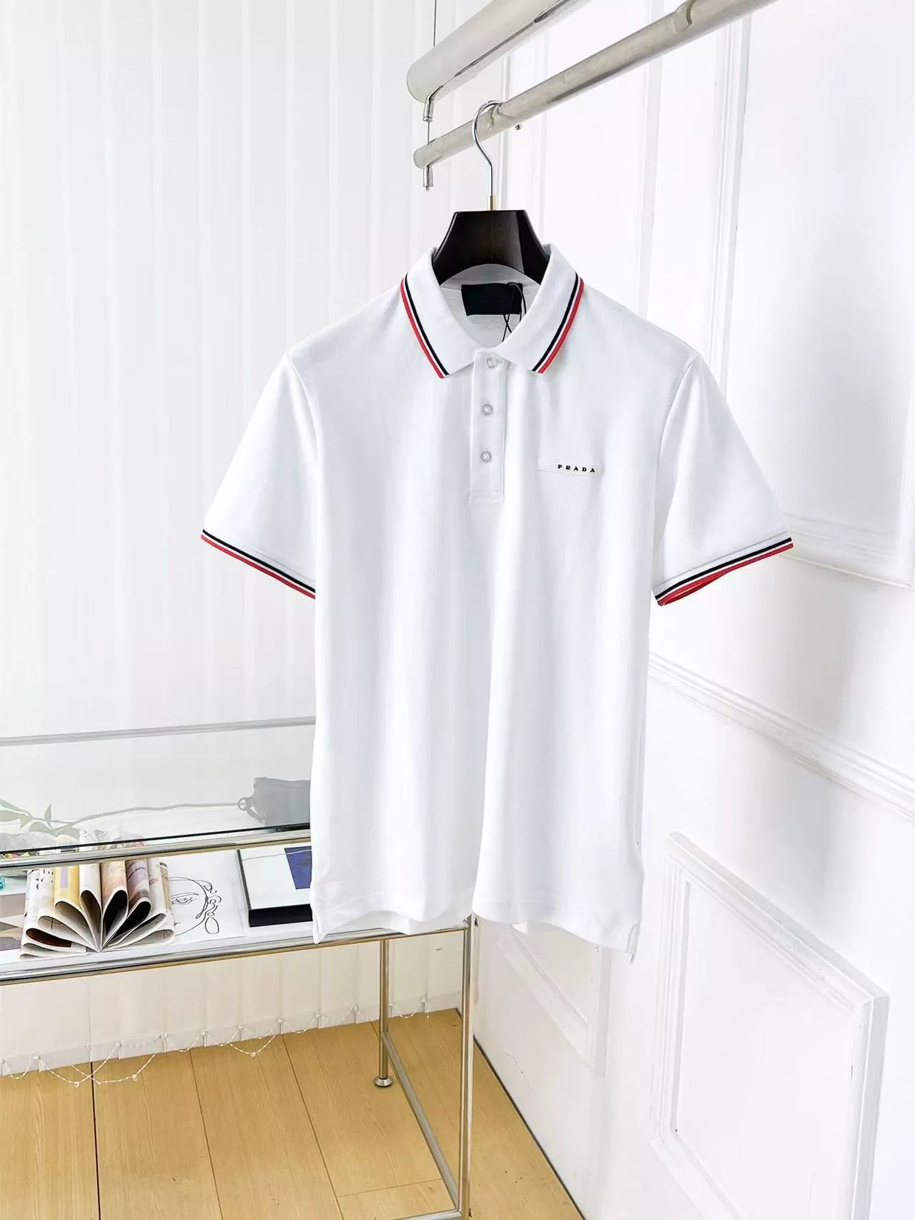 Prada T-Shirts Short Sleeved For Men Bright 6896