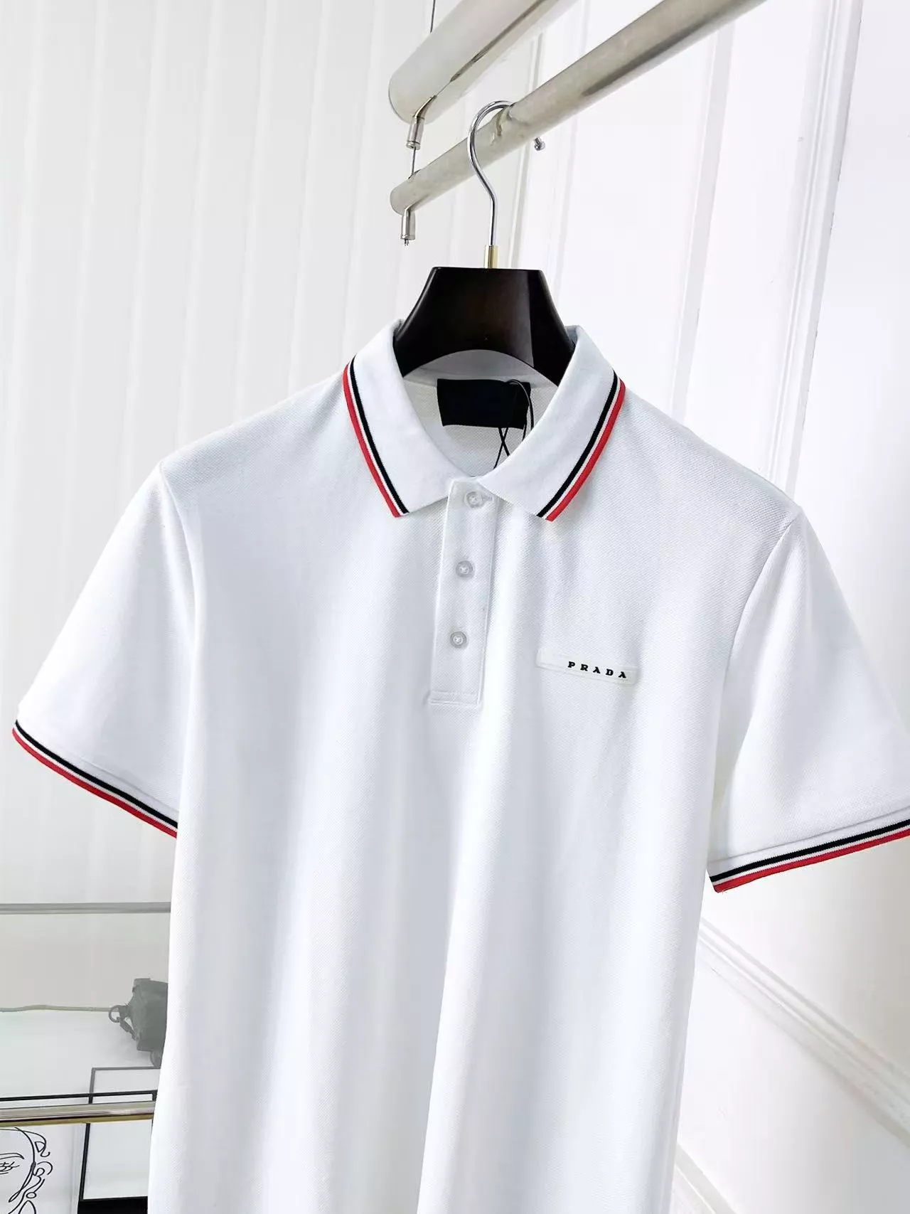Prada T-Shirts Short Sleeved For Men Bright 6896