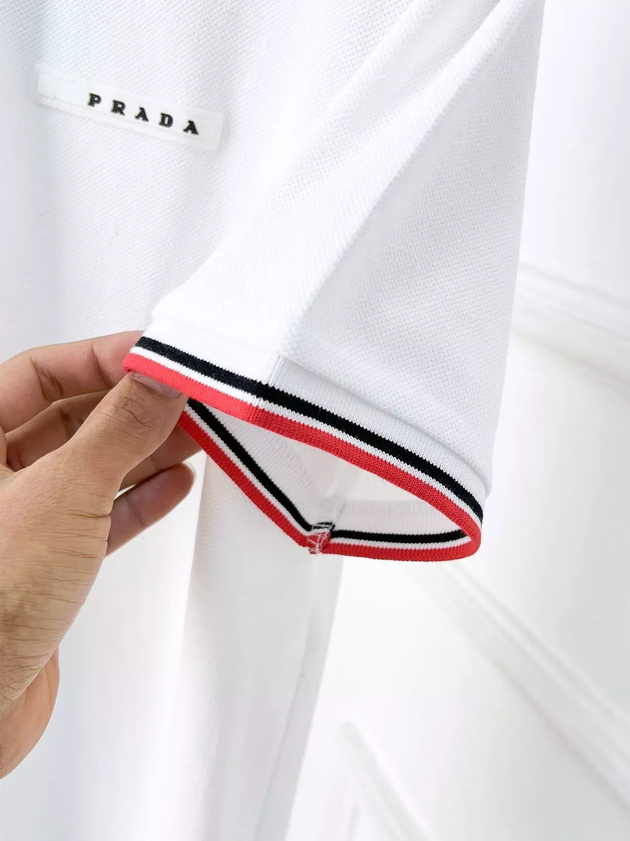 Prada T-Shirts Short Sleeved For Men Bright 6896