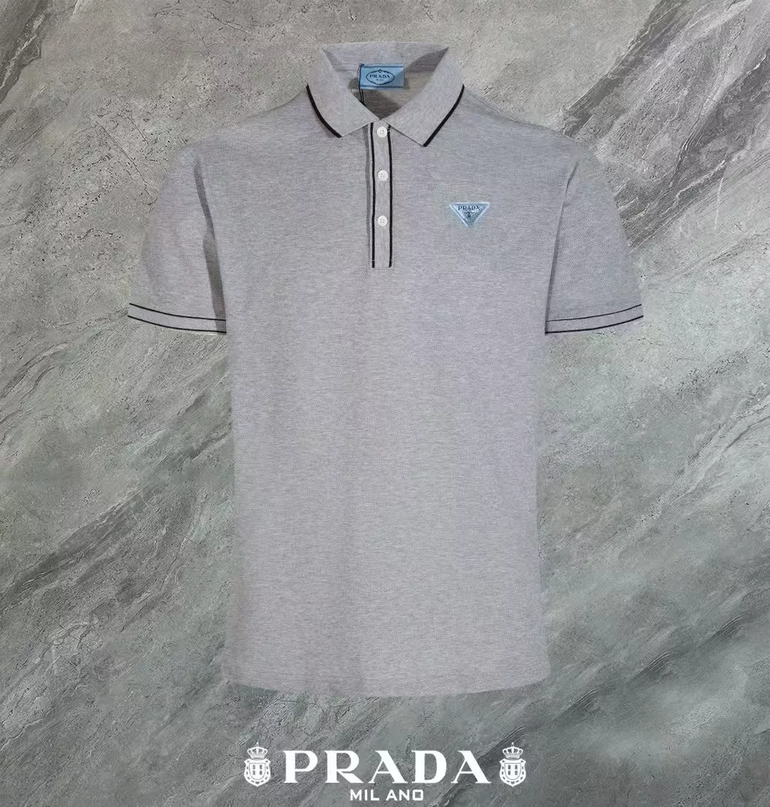 Prada T-Shirts Short Sleeved For Men Comfortable 2473