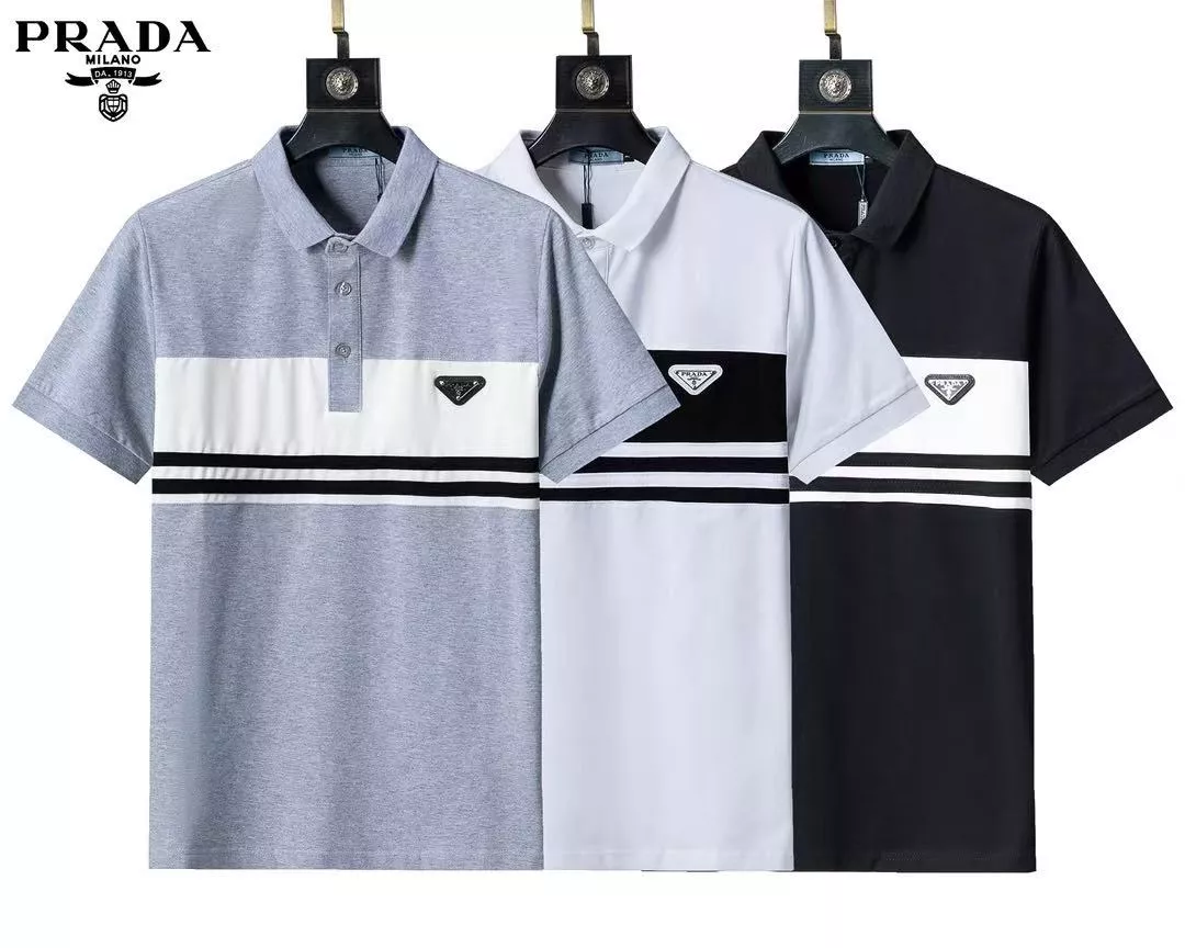 Prada T-Shirts Short Sleeved For Men EasyMatch 2961