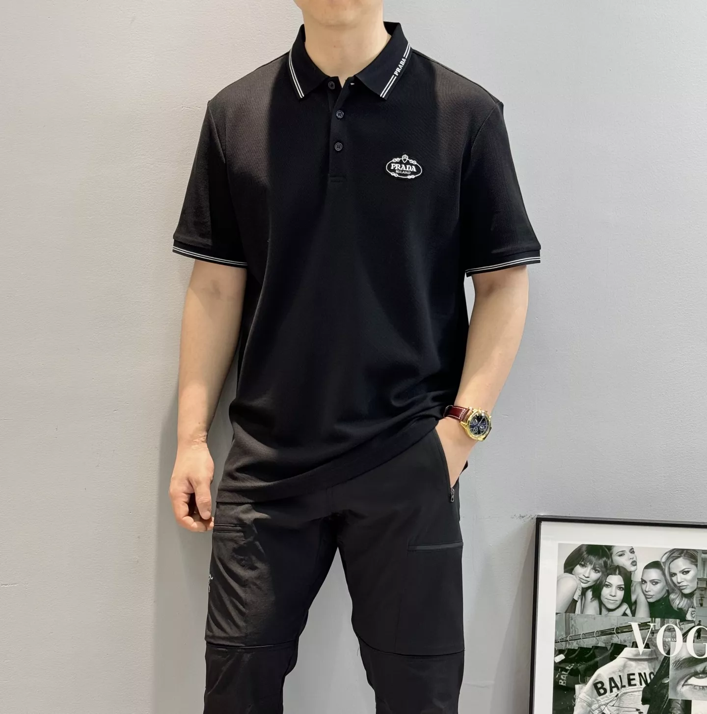 Prada T-Shirts Short Sleeved For Men Functional 1463