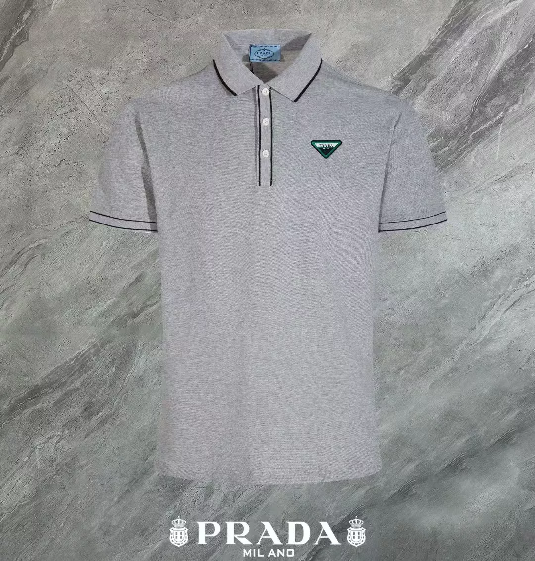 Prada T-Shirts Short Sleeved For Men Lightweight 7622
