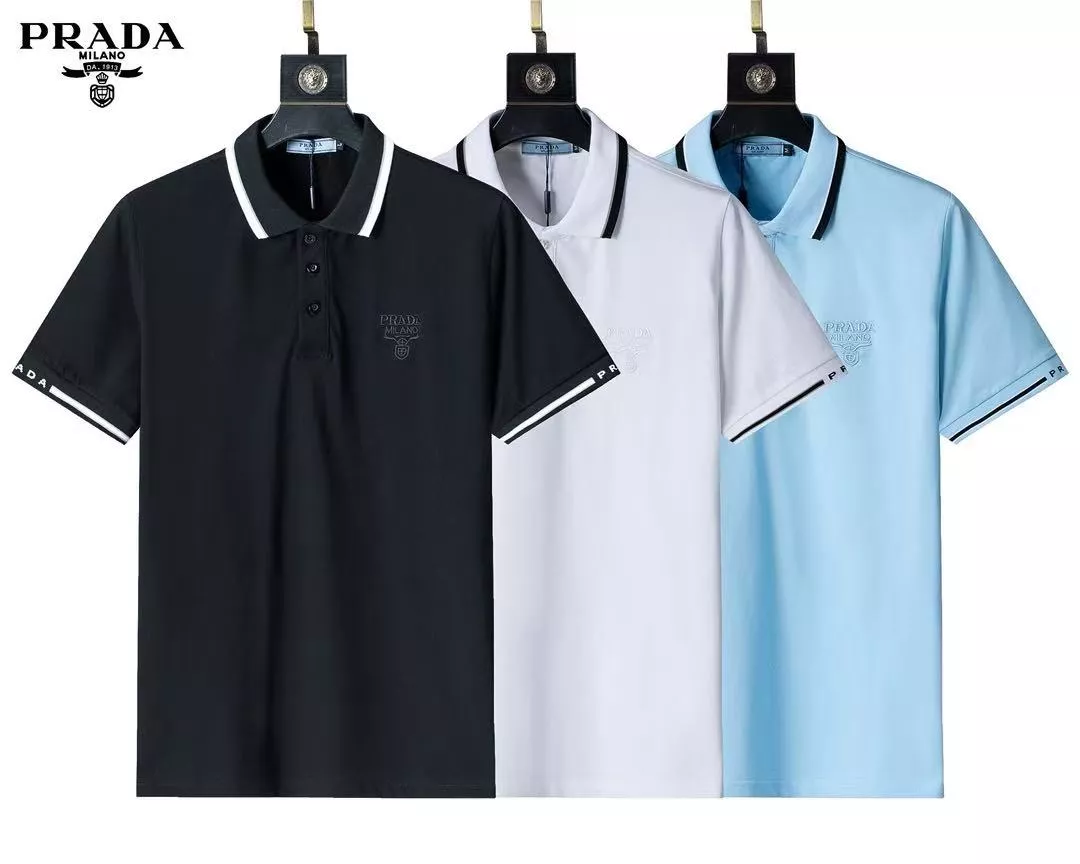 Prada T-Shirts Short Sleeved For Men Practical 9443
