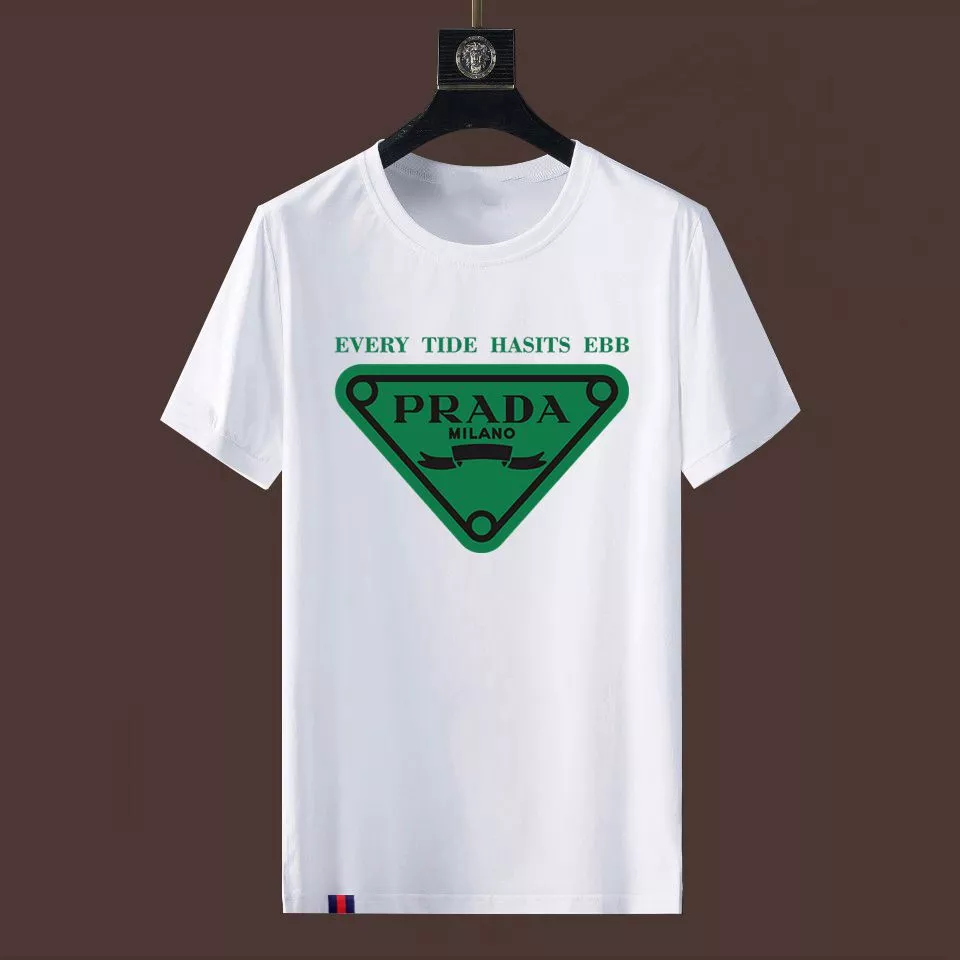 Prada T-Shirts Short Sleeved For Men Resilient 8254