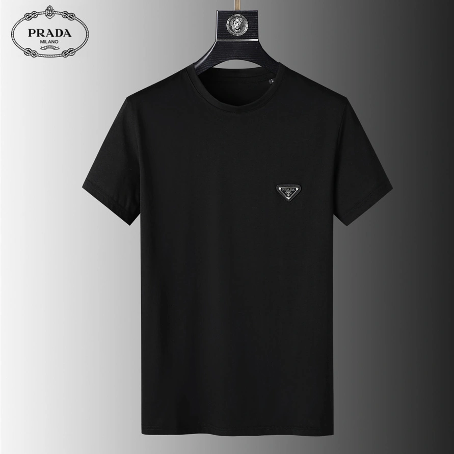 Prada T-Shirts Short Sleeved For Men Soft 1473