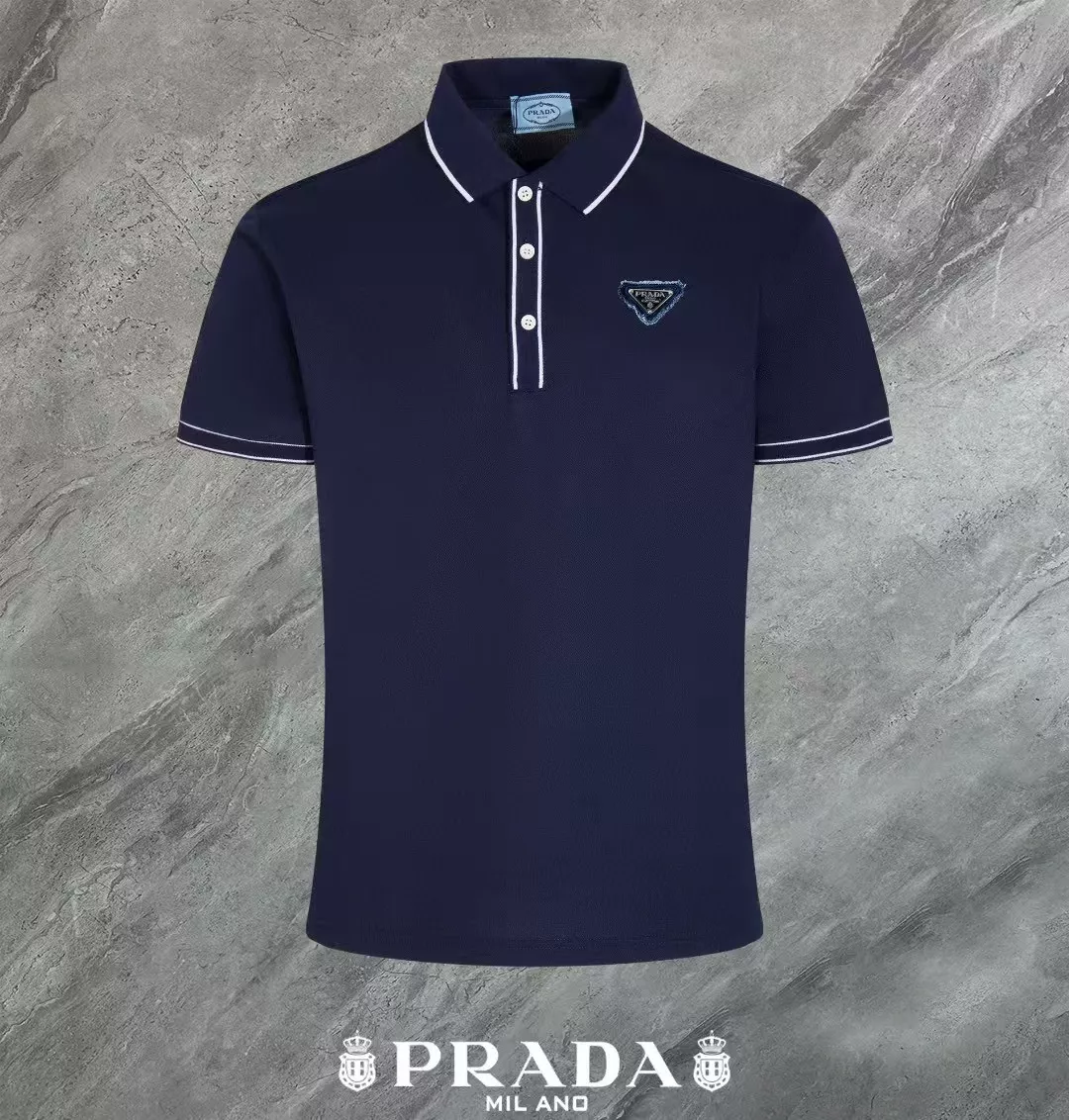 Prada T-Shirts Short Sleeved For Men Trendsetting 3556