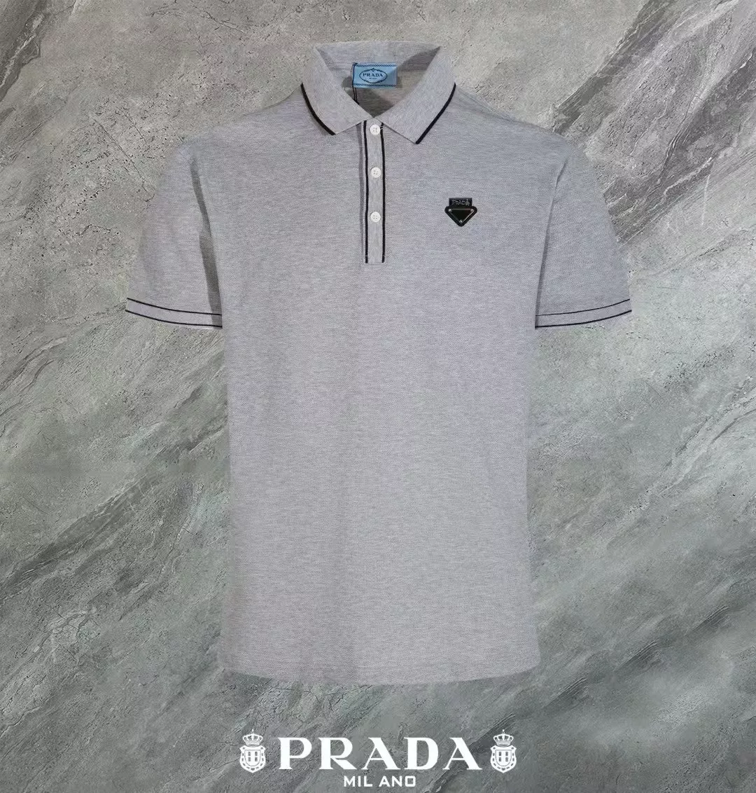 Prada T-Shirts Short Sleeved For Men Trendy 1836