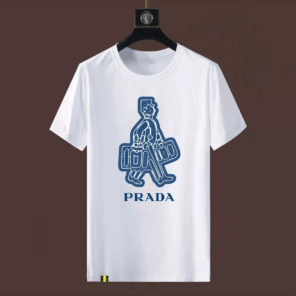 Prada T-Shirts Short Sleeved For Men Versatile 3043