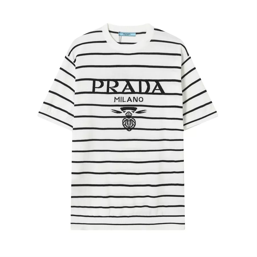 Prada T-Shirts Short Sleeved For Unisex Affordable 4484