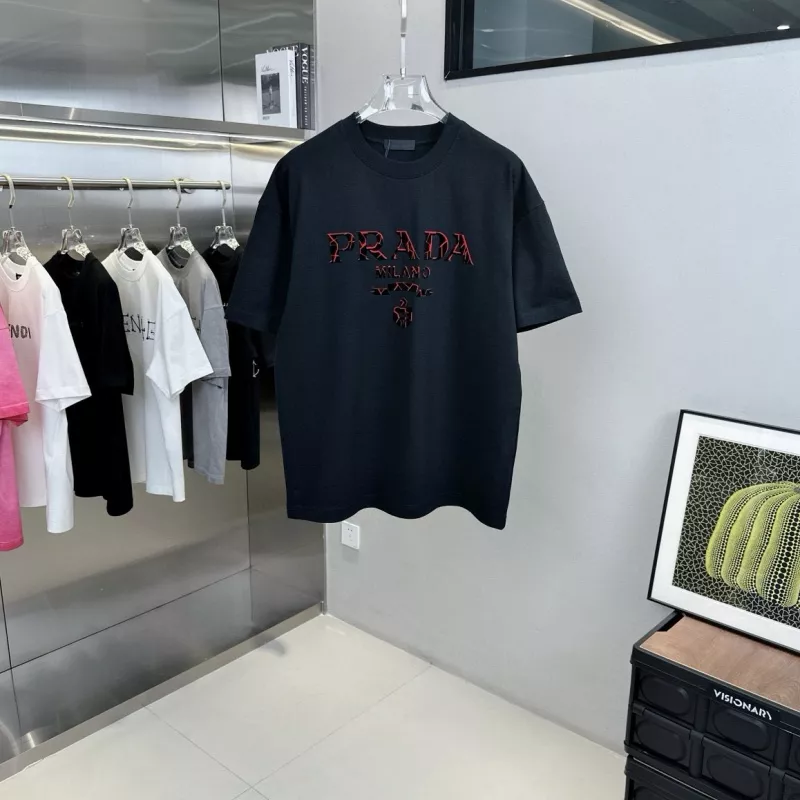 Prada T-Shirts Short Sleeved For Unisex Affordable 5879