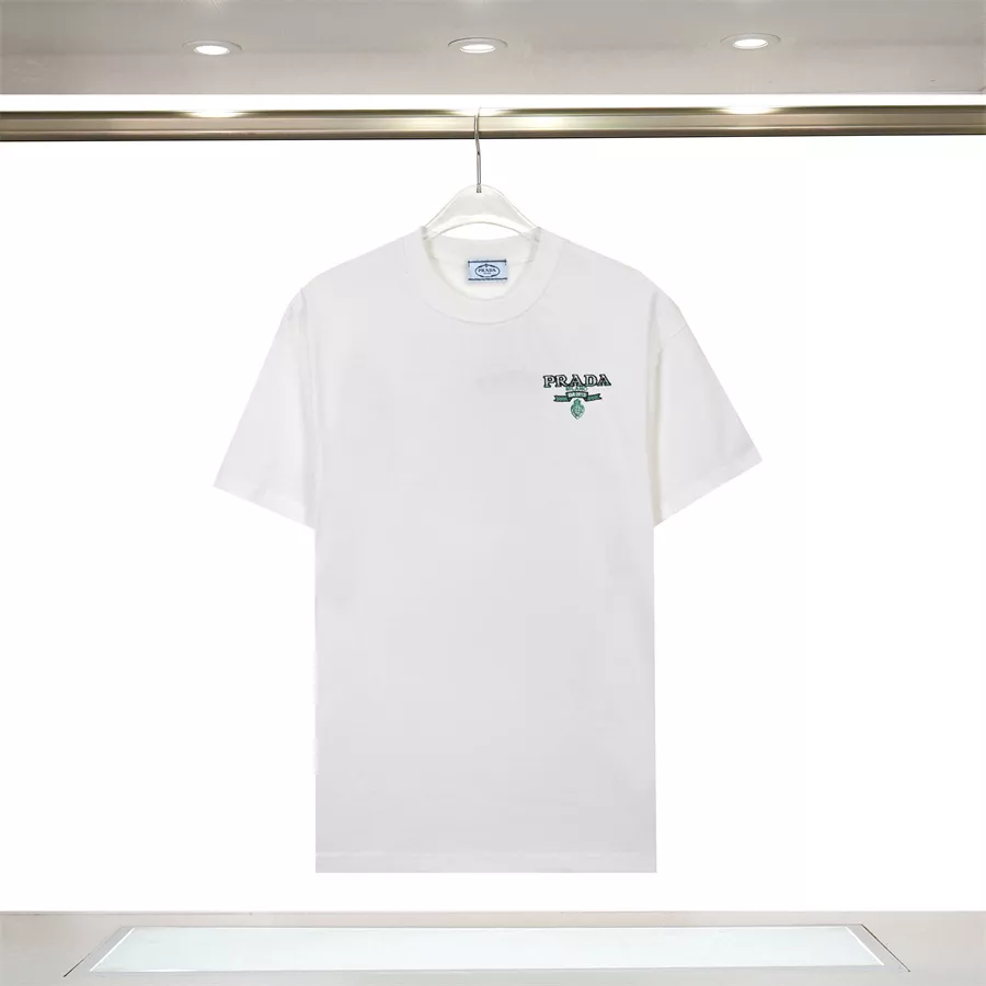 Prada T-Shirts Short Sleeved For Unisex Affordable 7477