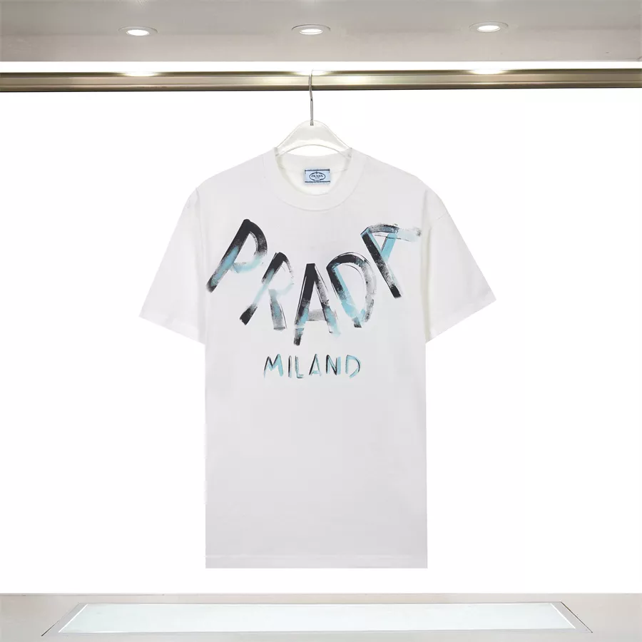 Prada T-Shirts Short Sleeved For Unisex Bold 490