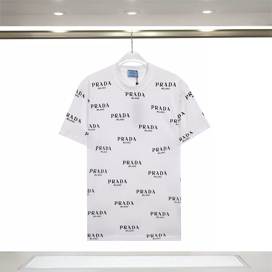 Prada T-Shirts Short Sleeved For Unisex Breathable 4223