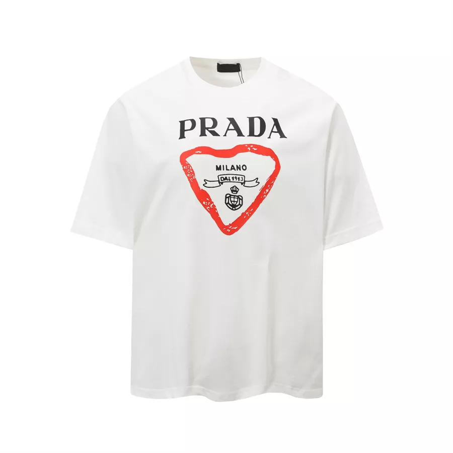 Prada T-Shirts Short Sleeved For Unisex Breathable 9719