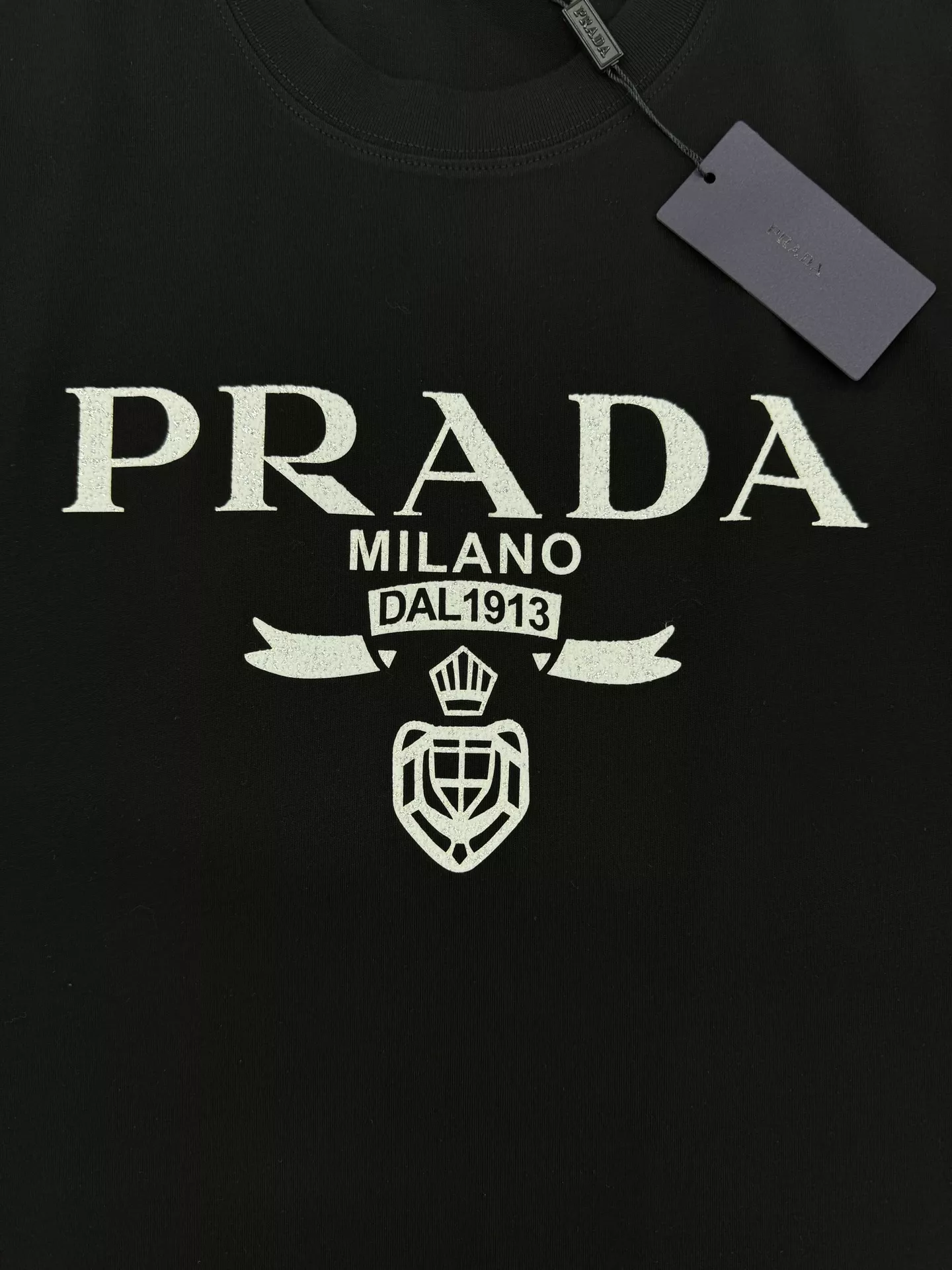 Prada T-Shirts Short Sleeved For Unisex Bright 1951