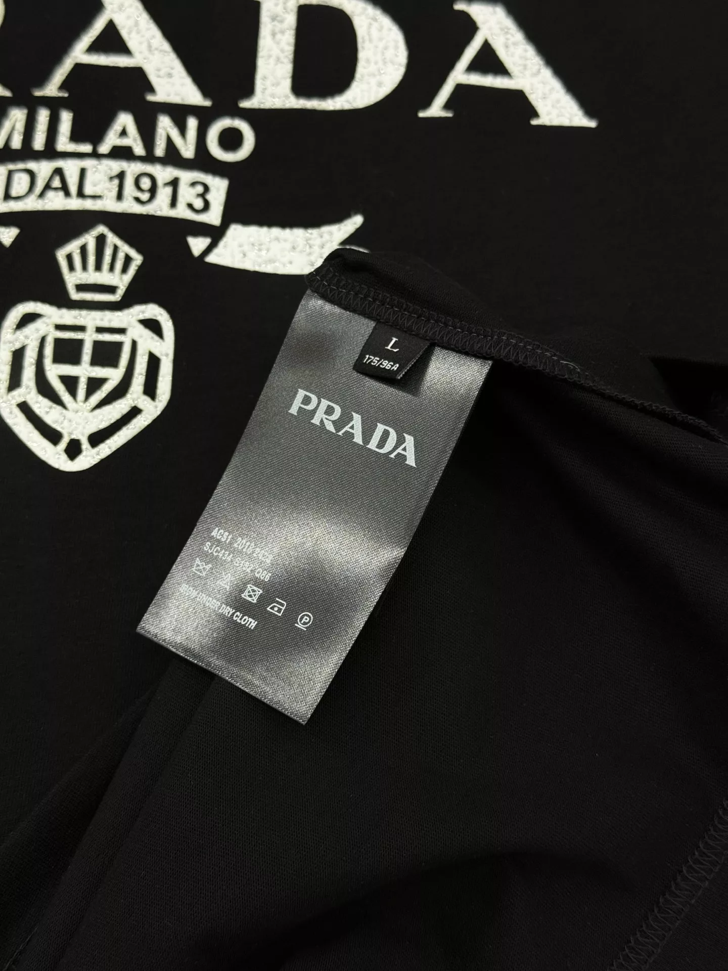 Prada T-Shirts Short Sleeved For Unisex Bright 1951