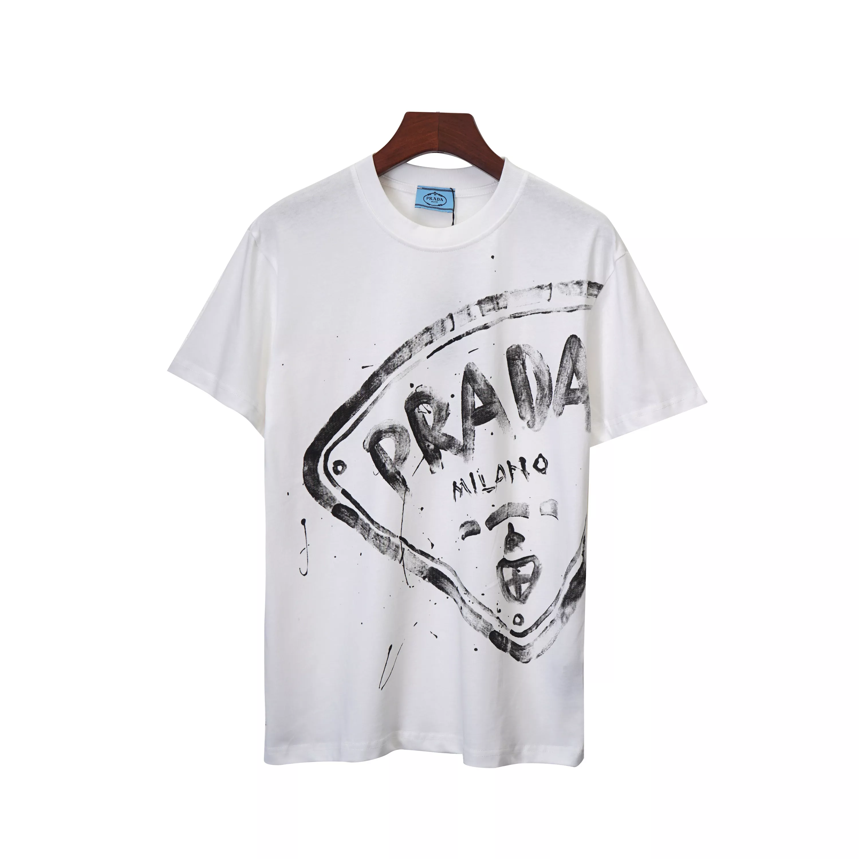 Prada T-Shirts Short Sleeved For Unisex Classic 5748