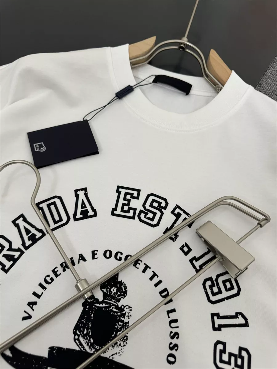Prada T-Shirts Short Sleeved For Unisex DailyWear 6972