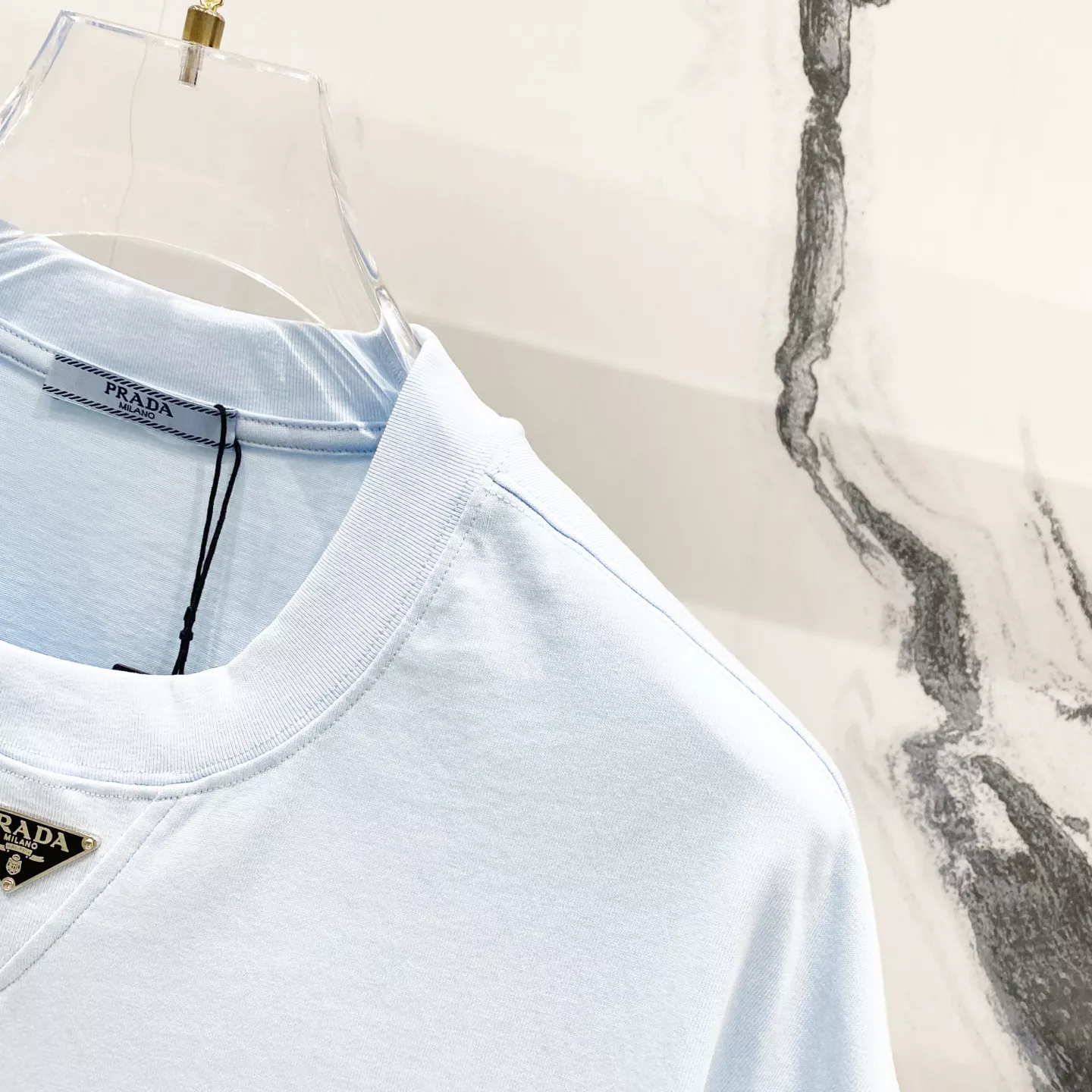 Prada T-Shirts Short Sleeved For Unisex DailyWear 8441