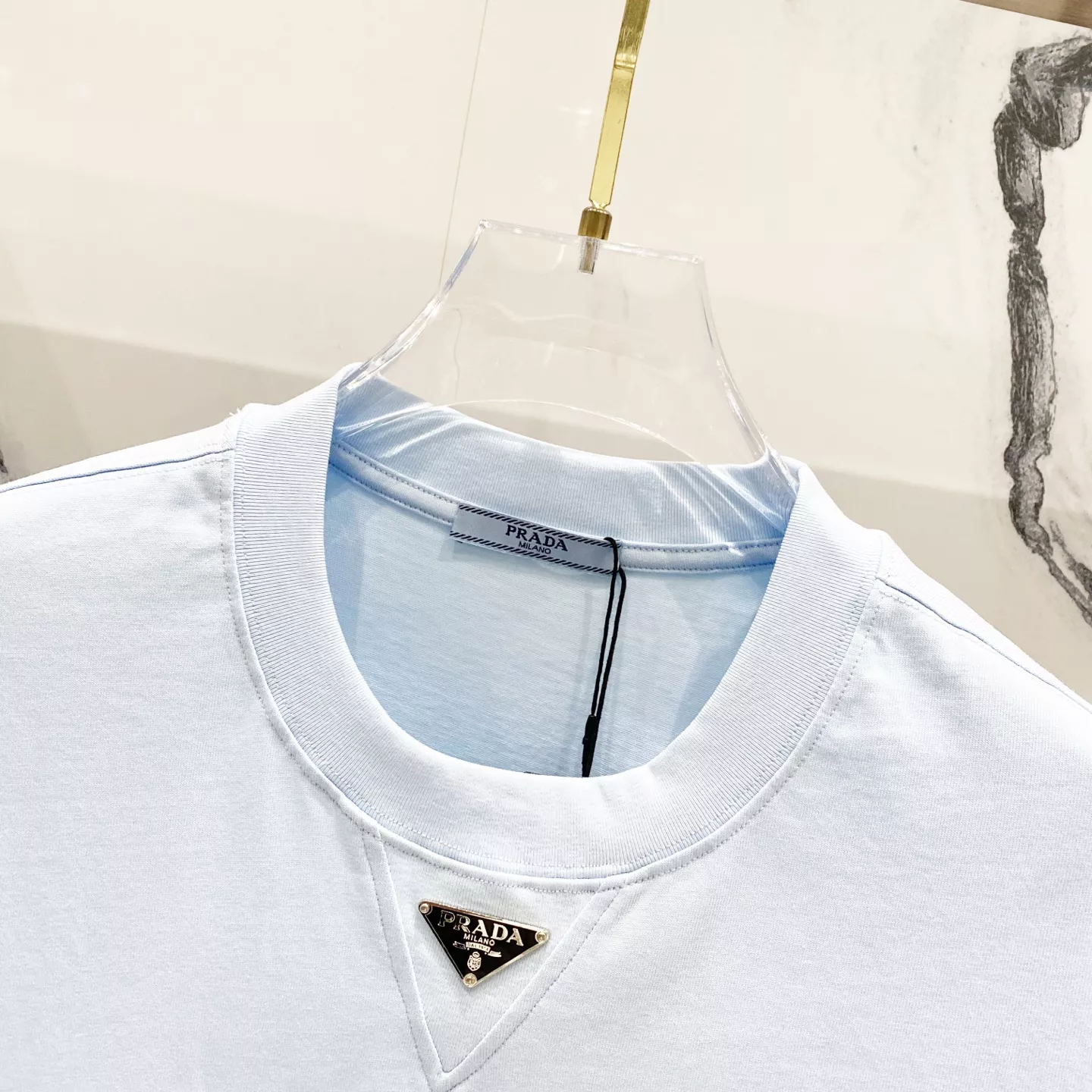 Prada T-Shirts Short Sleeved For Unisex DailyWear 8441
