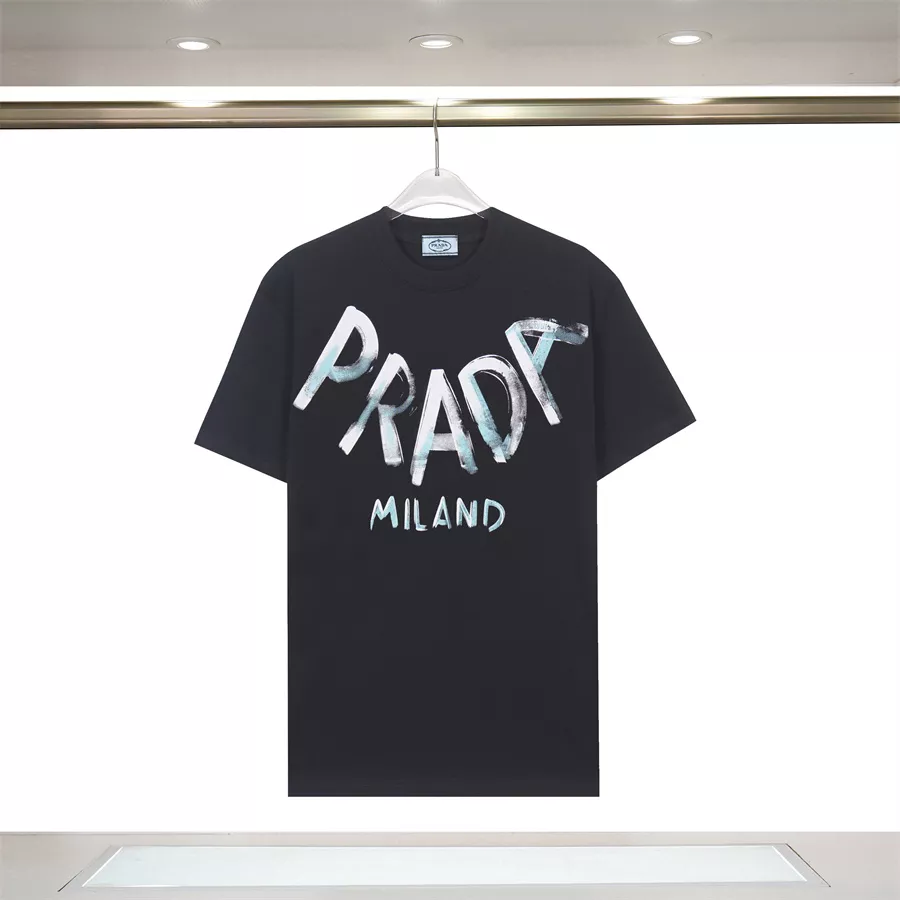 Prada T-Shirts Short Sleeved For Unisex Durable 5006