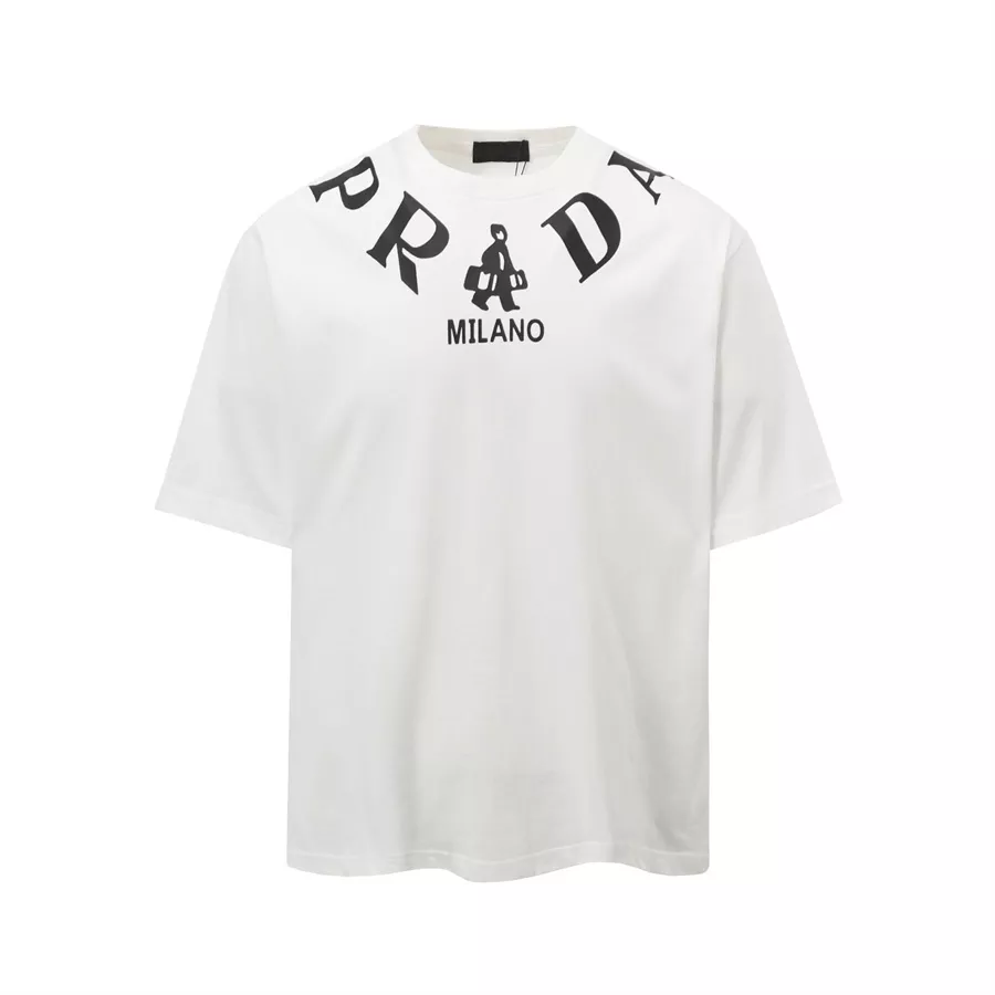 Prada T-Shirts Short Sleeved For Unisex Fashionable 6852
