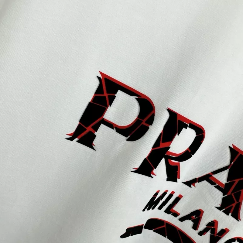 Prada T-Shirts Short Sleeved For Unisex Flexible 9492