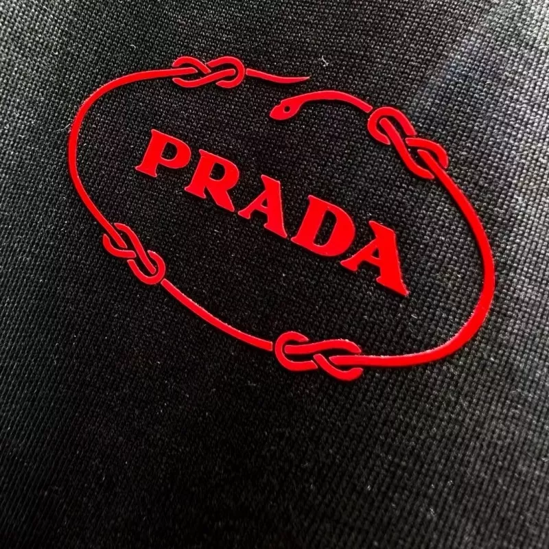 Prada T-Shirts Short Sleeved For Unisex GoodFit 8216