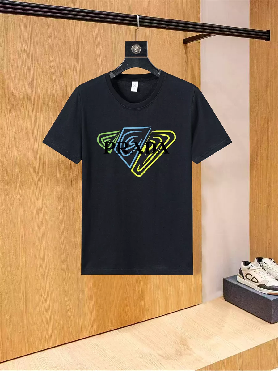 Prada T-Shirts Short Sleeved For Unisex Lightweight 9675