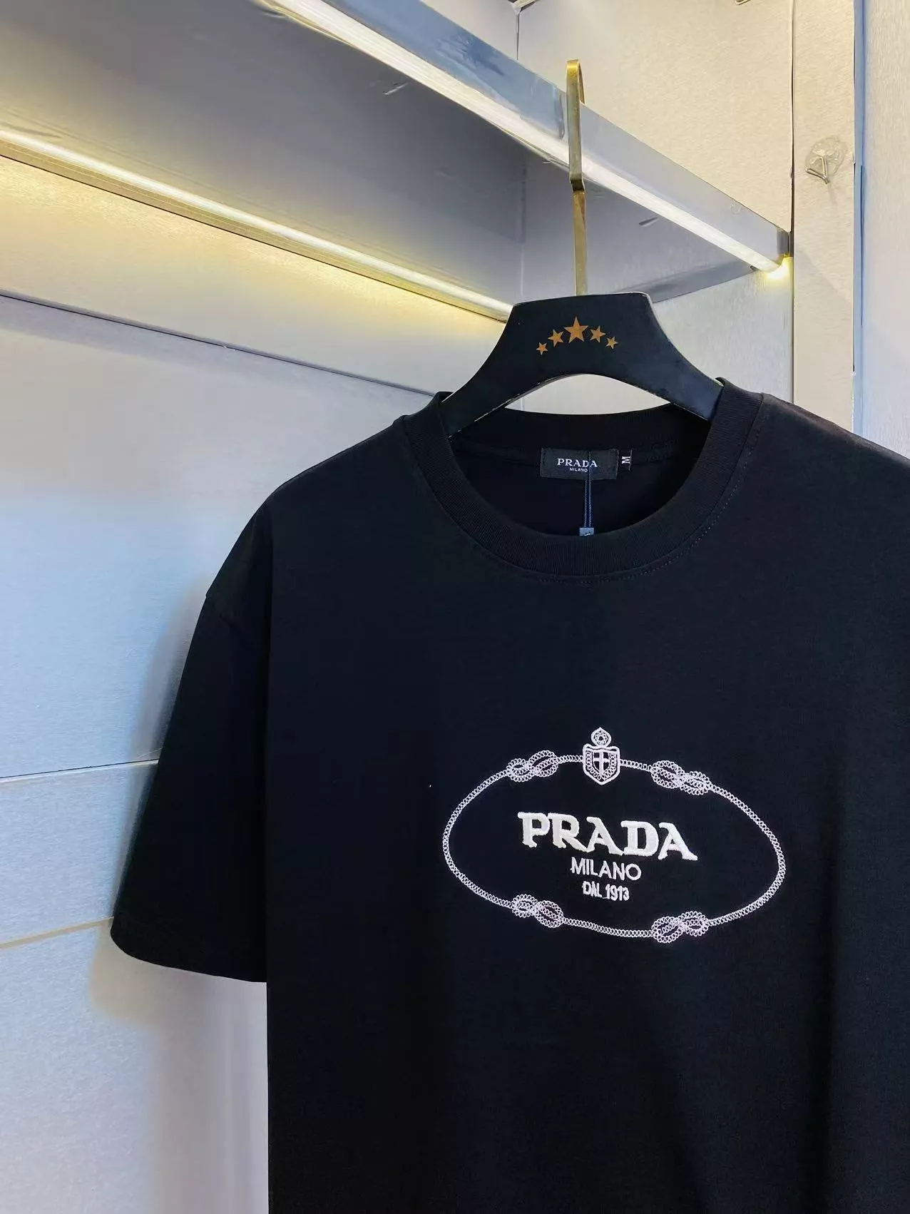 Prada T-Shirts Short Sleeved For Unisex Modern 8322