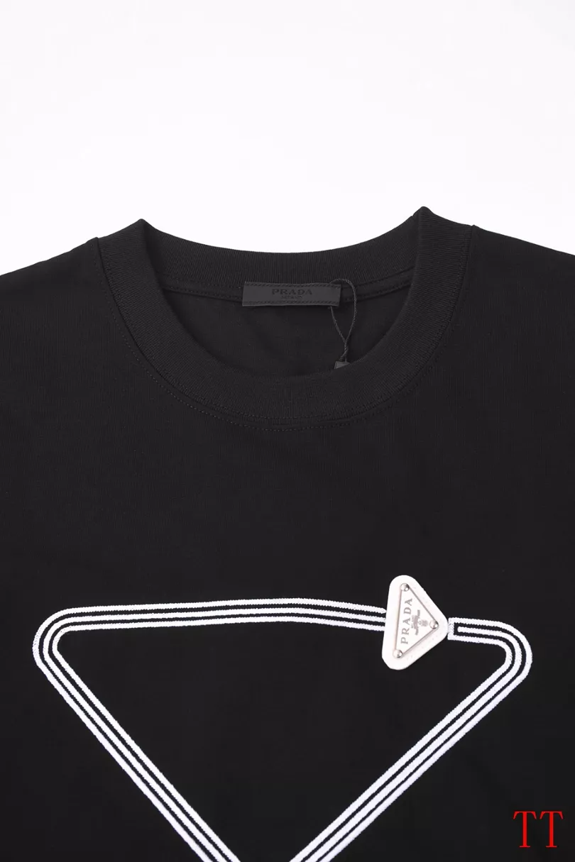Prada T-Shirts Short Sleeved For Unisex Practical 6416