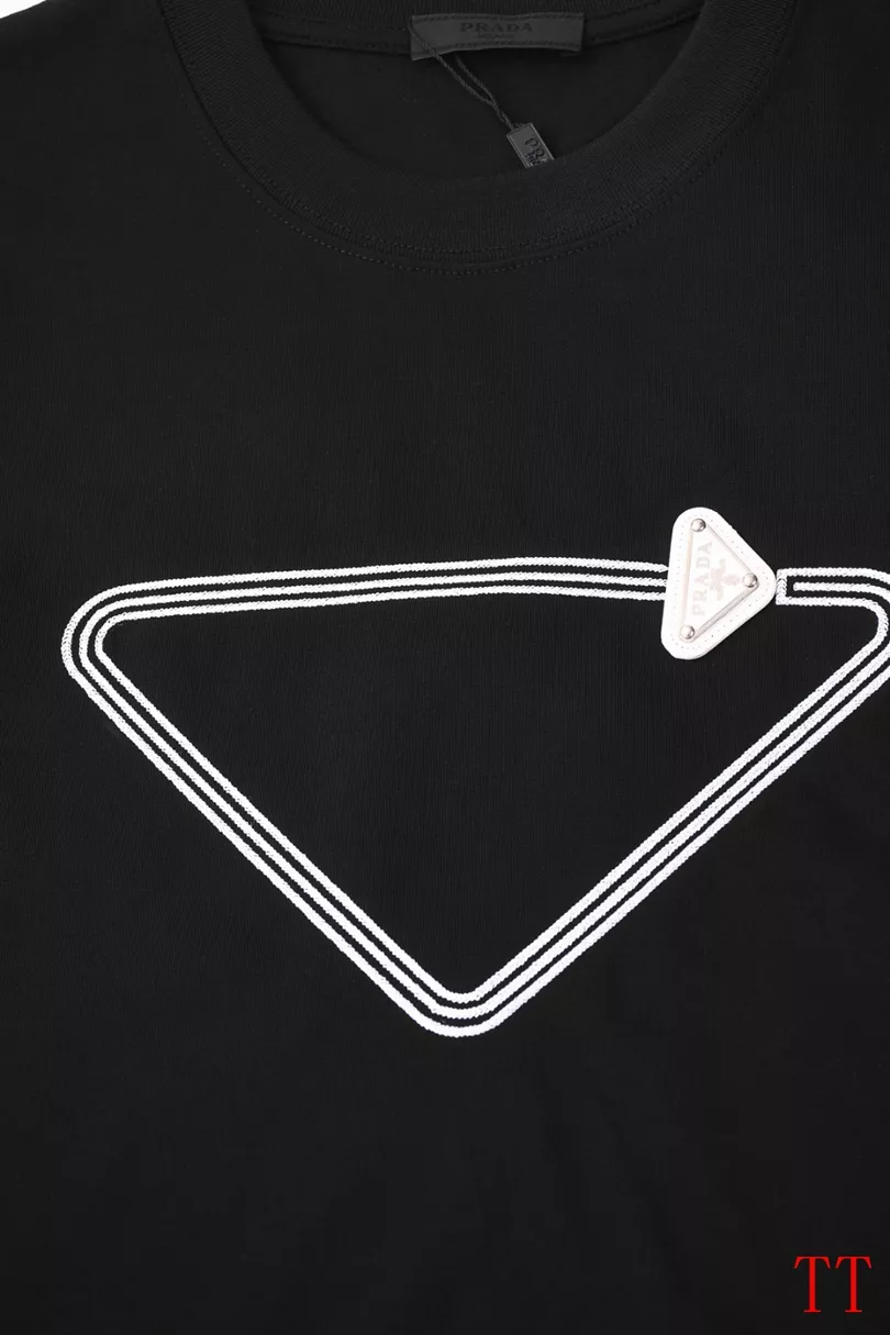 Prada T-Shirts Short Sleeved For Unisex Practical 6416