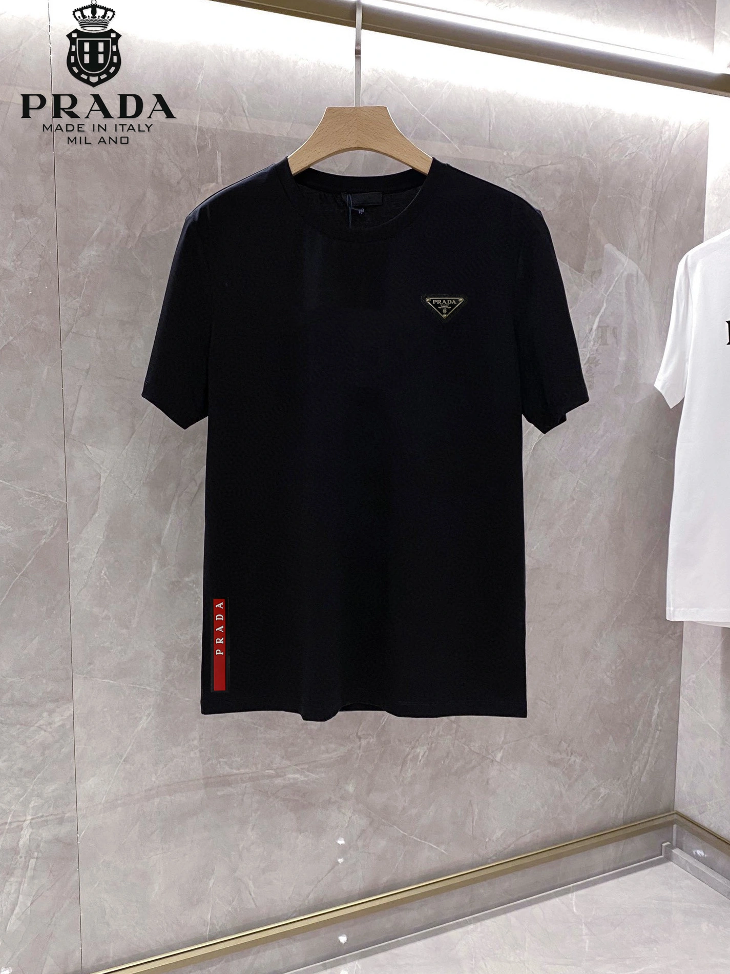 Prada T-Shirts Short Sleeved For Unisex Practical 660