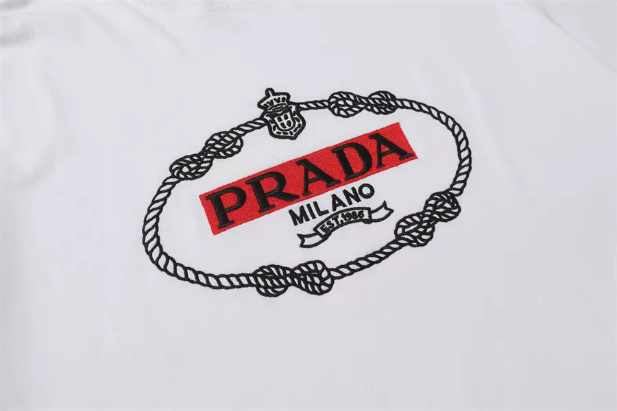 Prada T-Shirts Short Sleeved For Unisex Practical 8984