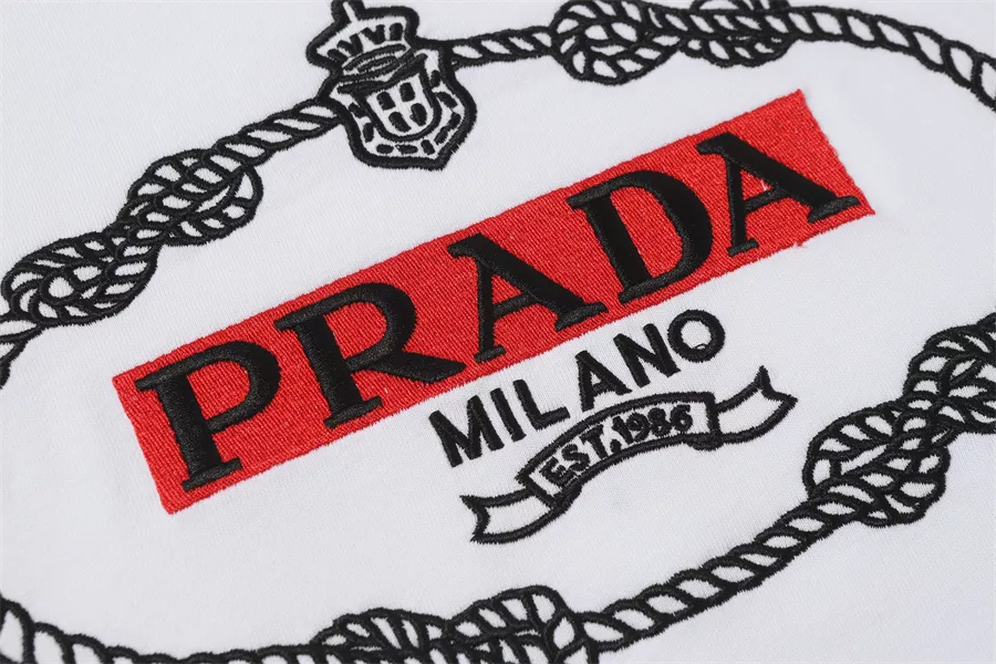Prada T-Shirts Short Sleeved For Unisex Practical 8984