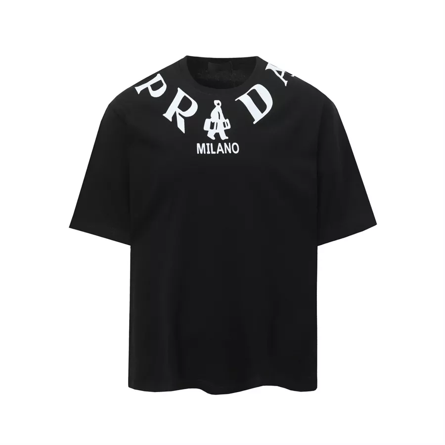 Prada T-Shirts Short Sleeved For Unisex Refined 3157