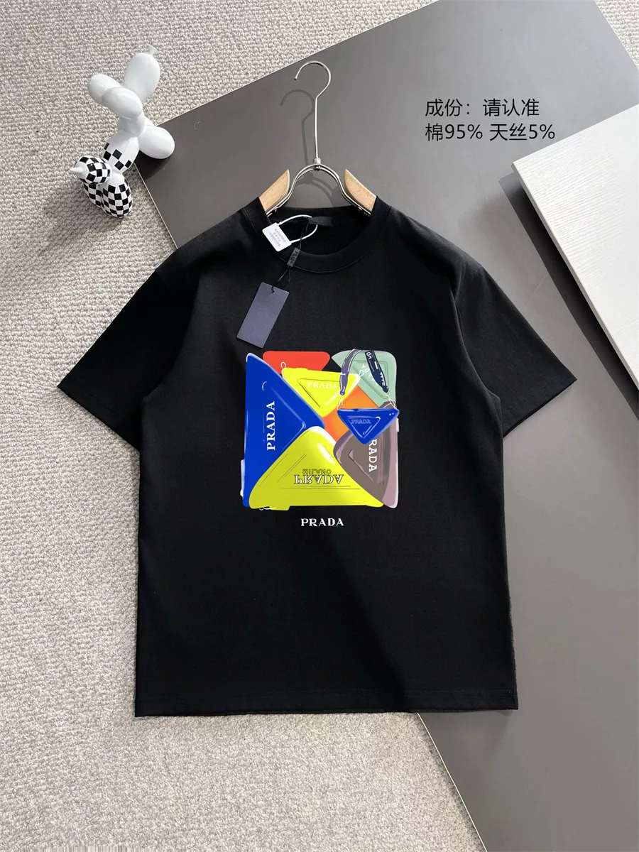 Prada T-Shirts Short Sleeved For Unisex SmartChoice 8189
