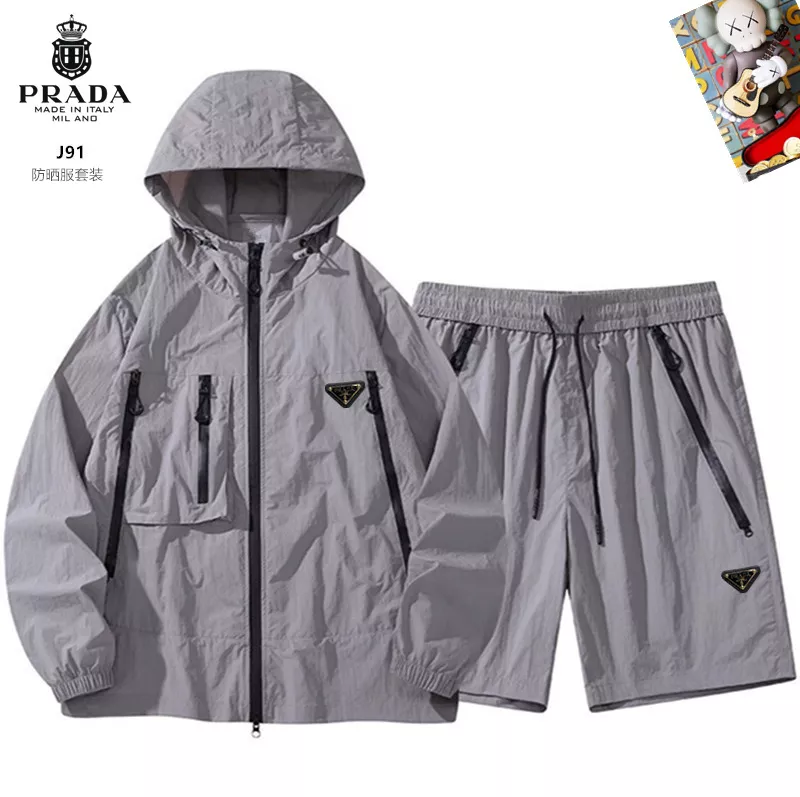 Prada Tracksuits Long Sleeved For Men Affordable 8416