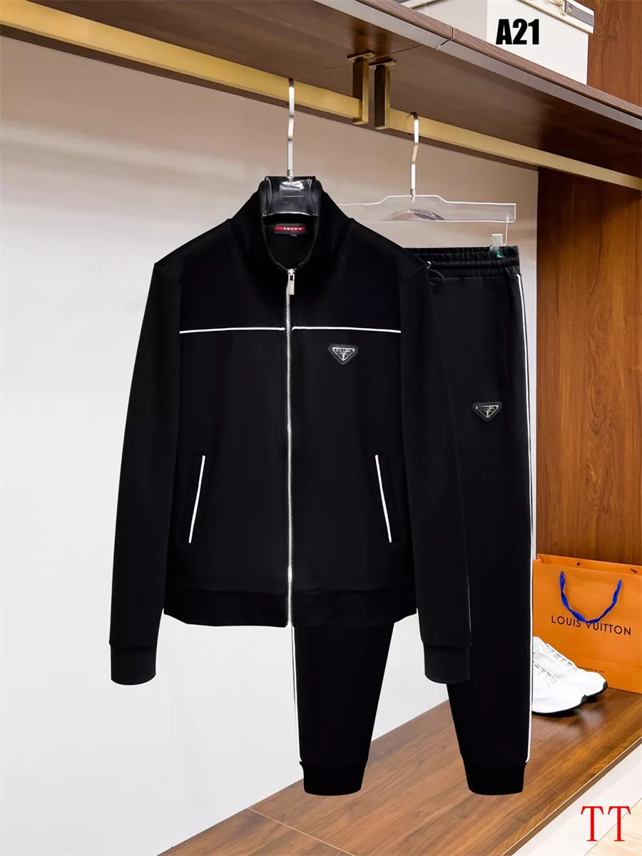 Prada Tracksuits Long Sleeved For Men Bright 3988