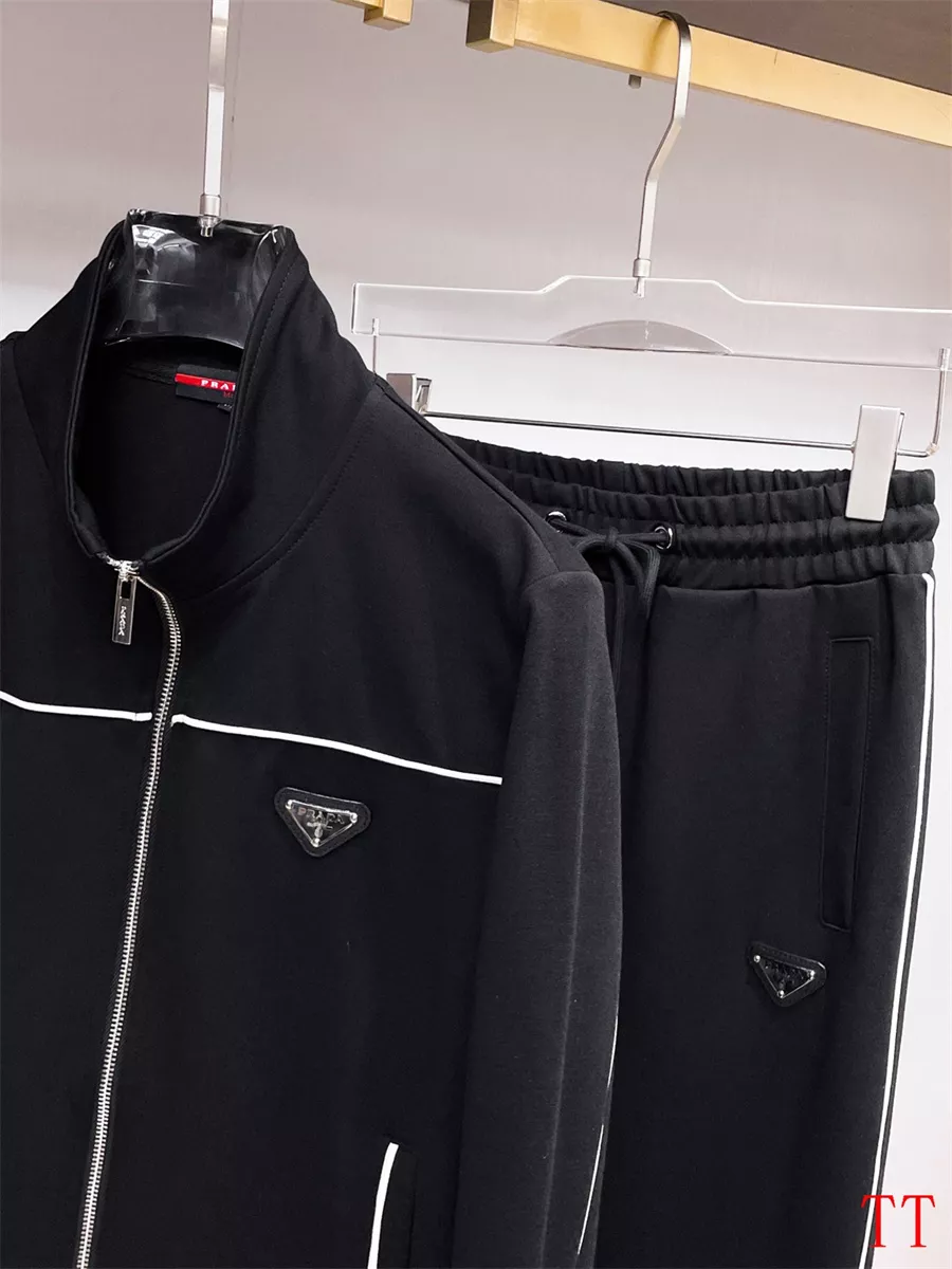 Prada Tracksuits Long Sleeved For Men Bright 3988