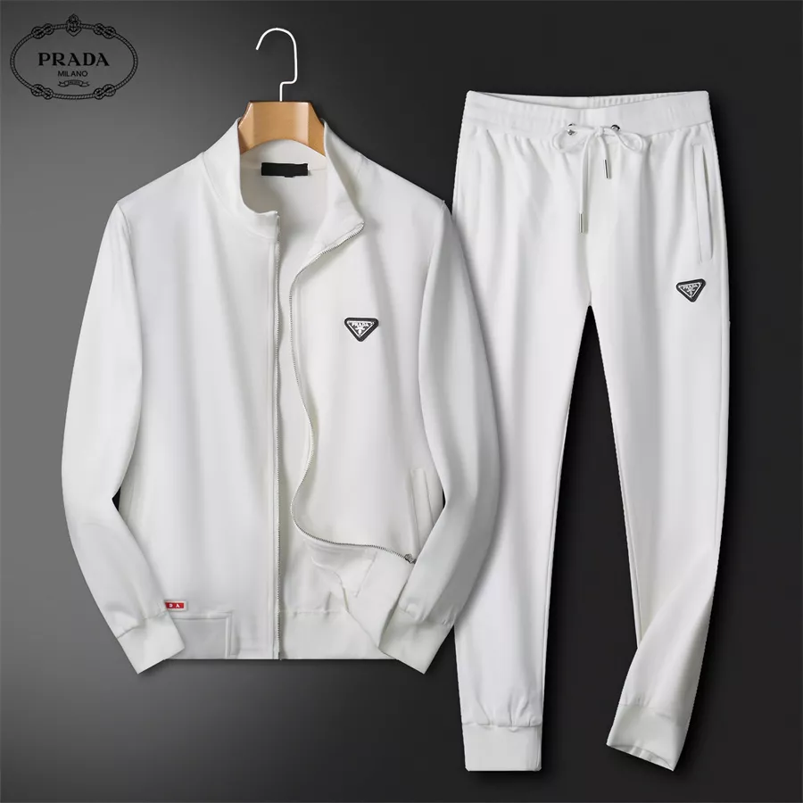 Prada Tracksuits Long Sleeved For Men EasyMatch 8050