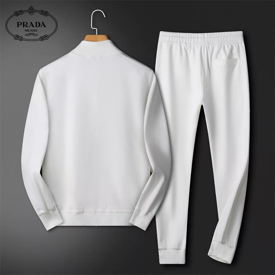 Prada Tracksuits Long Sleeved For Men EasyMatch 8050