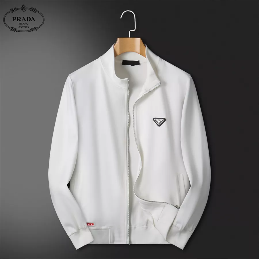 Prada Tracksuits Long Sleeved For Men EasyMatch 8050