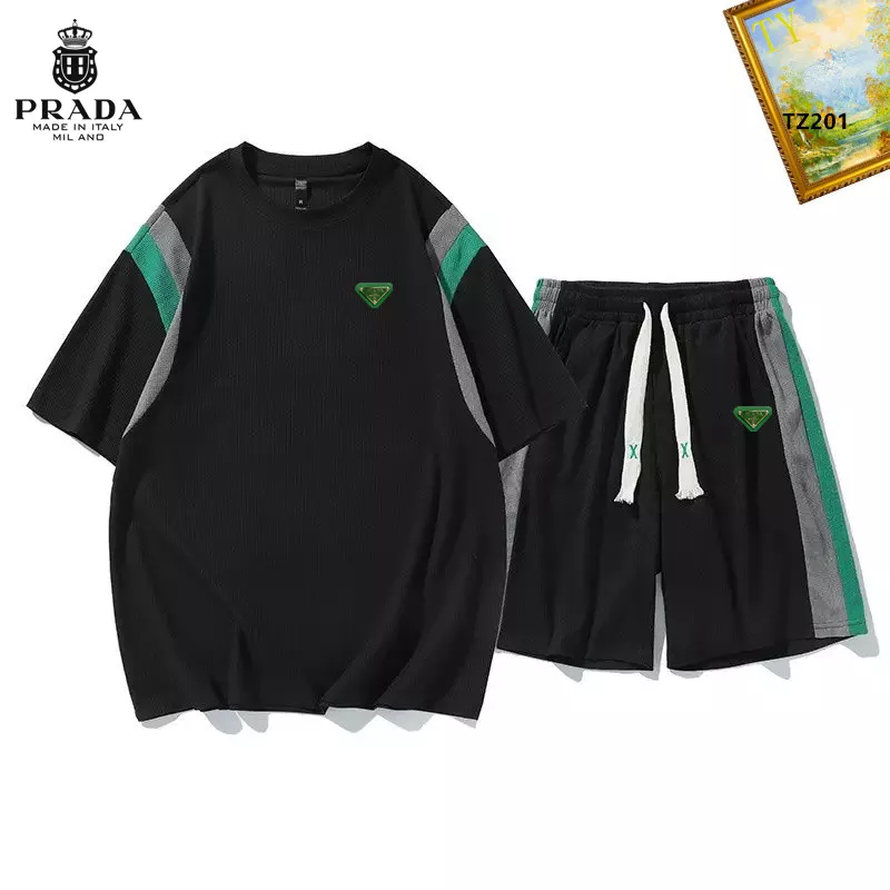 Prada Tracksuits Short Sleeved For Men Efficient 4659