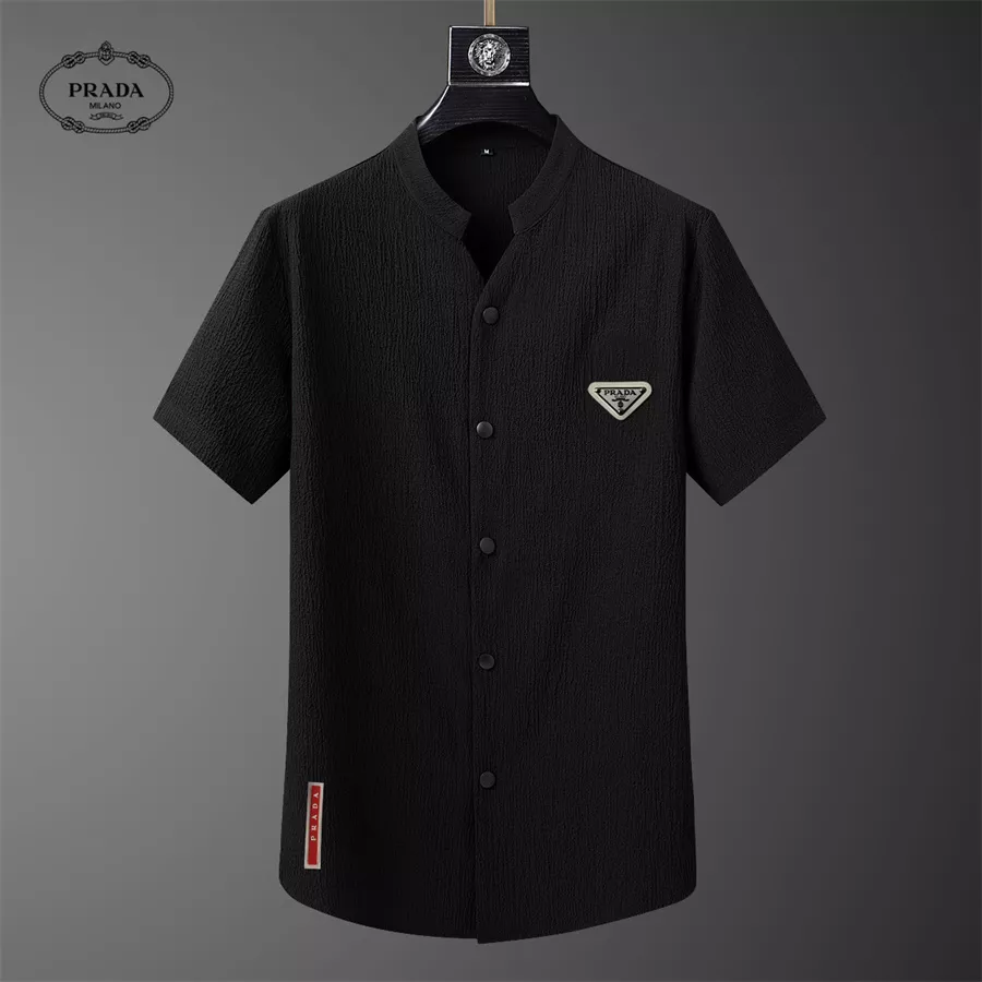 Prada Tracksuits Short Sleeved For Men Fashionable 9382