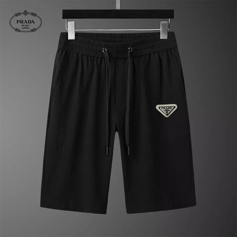 Prada Tracksuits Short Sleeved For Men Fashionable 9382